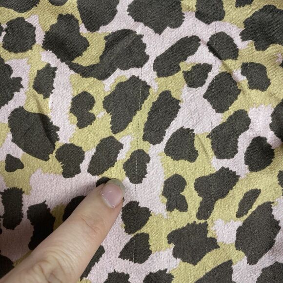 Jodifl Womens Blouse M Leopard Print Long Bubble Sleeve Relaxed Fit Work Career - Picture 8 of 9